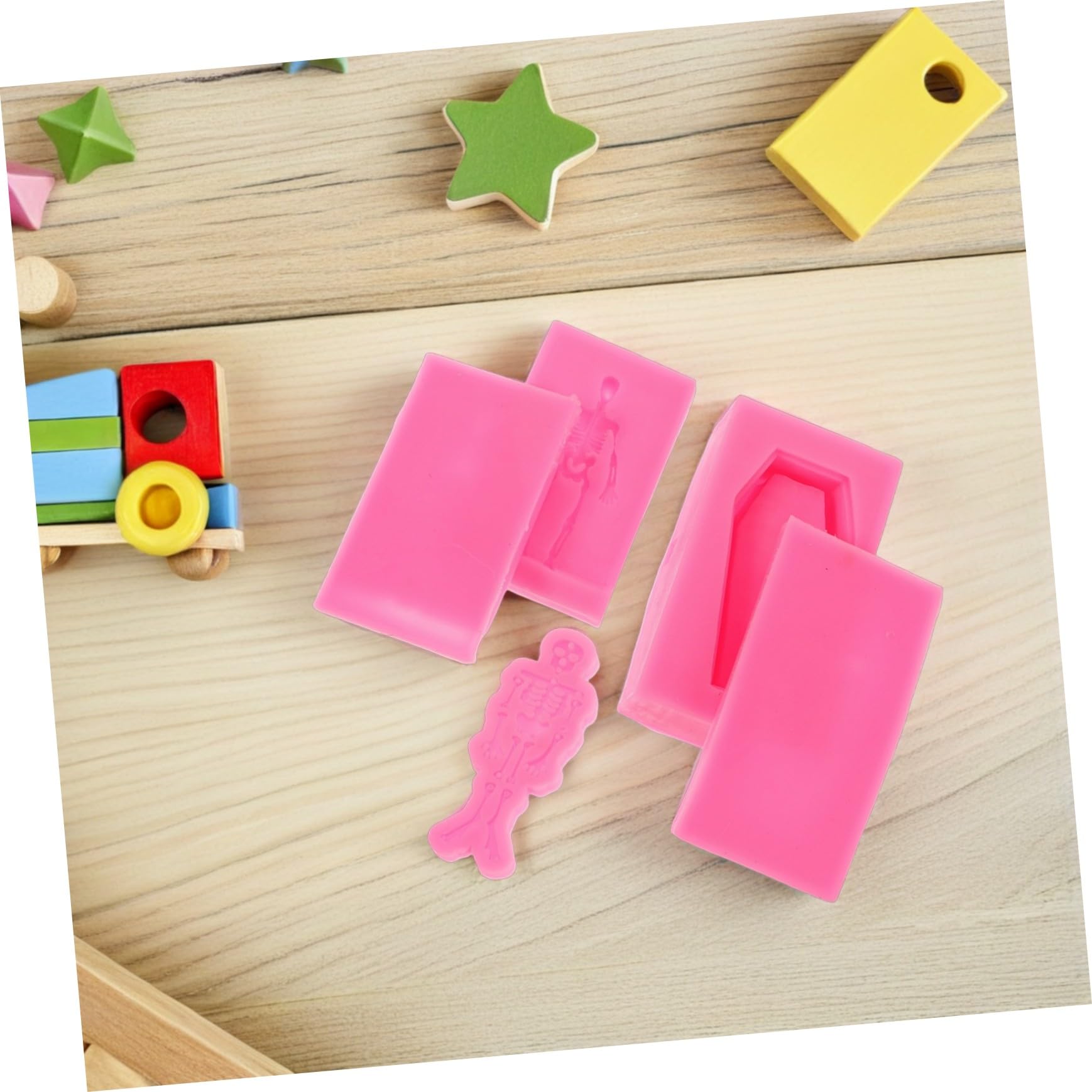 Angoily 3pezzi Stampo in Silicone Per Ossa Per Colata Di Resina Stampo Per Portachiavi Fai Da Te Per Halloween Per Polimerica Per Resina Epossidica