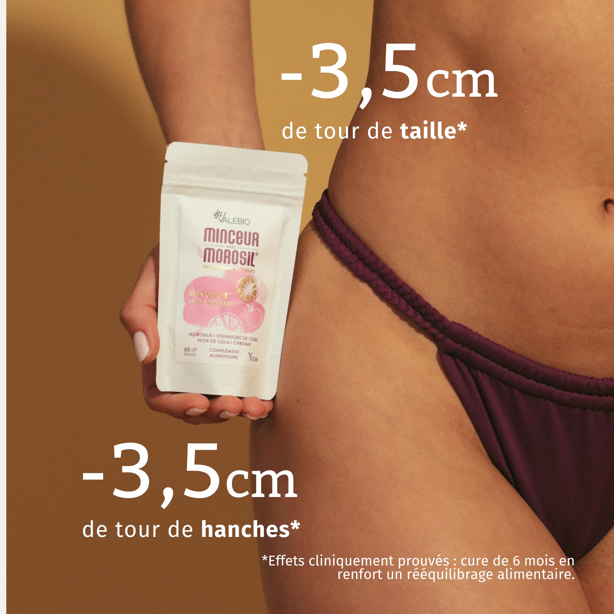 Morosil ® + vinaigre de cidre | Contrôle du poids, digestion & régulation de la glycémie | 60 gélules gastro-résistantes | Fabriqué en France | Valebio