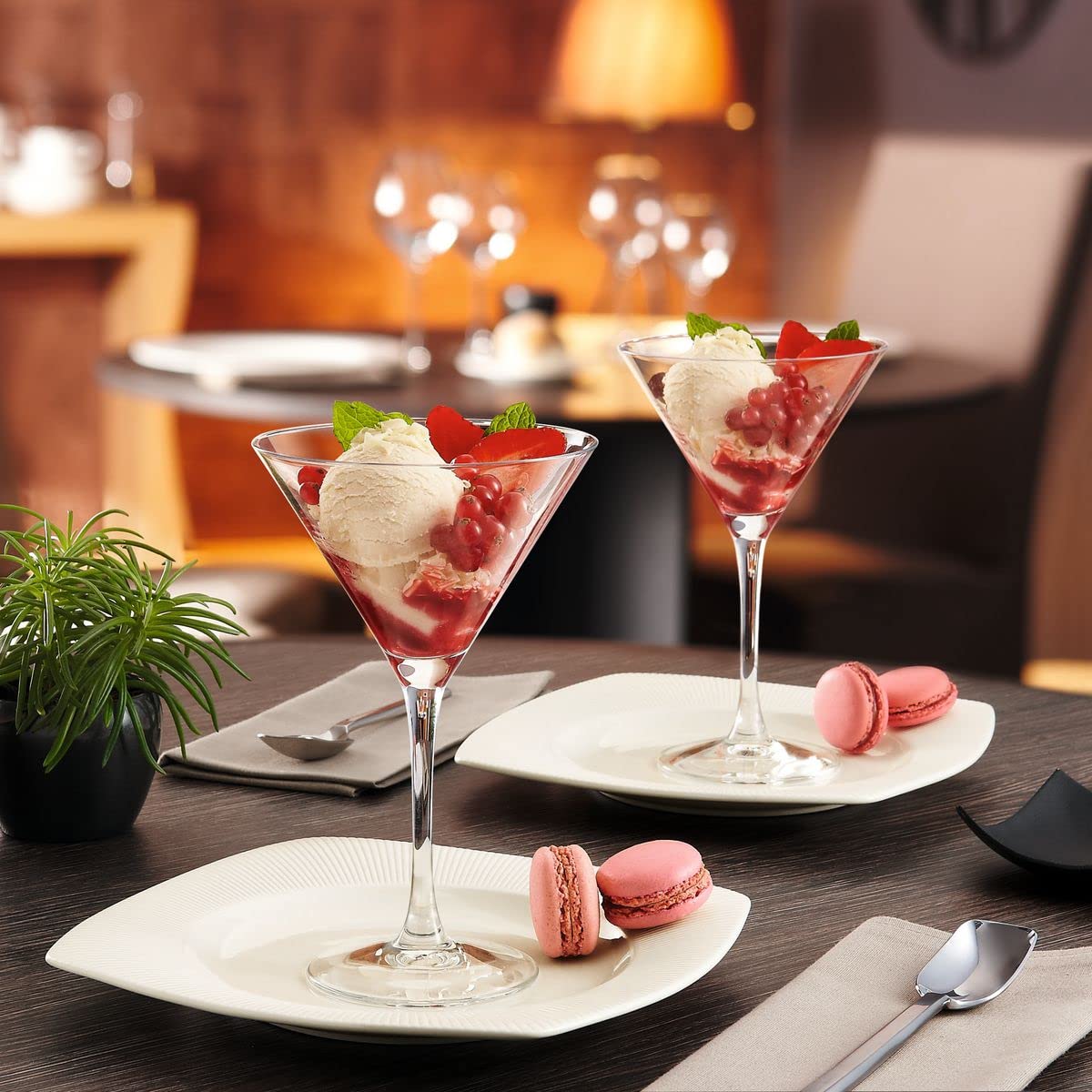 Chef & Sommelier Set de 6 copas martini Cabernet de krysta 30 cl | Transparente, Krysta, formato alto, acabado brillo, 30 cl, 6 piezas, borde fino, fácil de limpiar