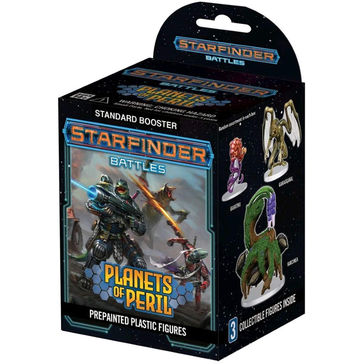 Starfinder Battles: Planets of Peril Booster Pack (Cont. 3 Random Prepainted Figures) - Miniatures Game - Single Piece, Multicoloured