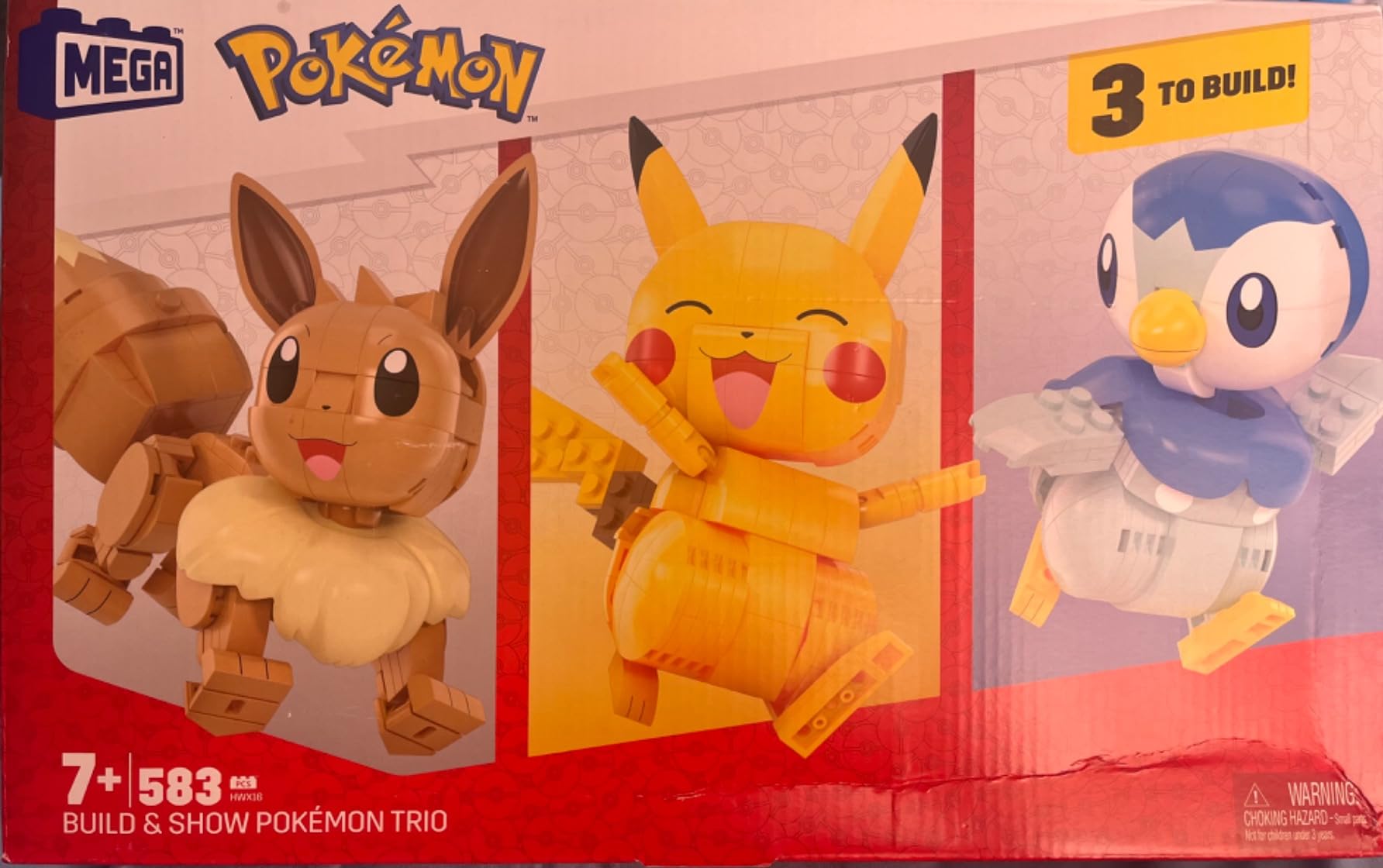 MEGA Pokémon Building Toy Kit, Build & Show with 3 Action Figures (583 ...