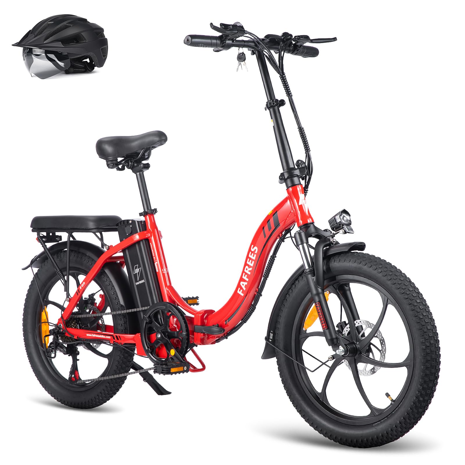 Fafrees F20 E Bike Klapprad 20 Zoll für Erwachsene [ Offiziell ] Herren Ebike Damen 18AH/ 20AH Akku, Elektrofahrrad 250W, E Fatbike 140kg, Elektro Fahrrad, Elektrisch Mountainbike 25km/h- Update