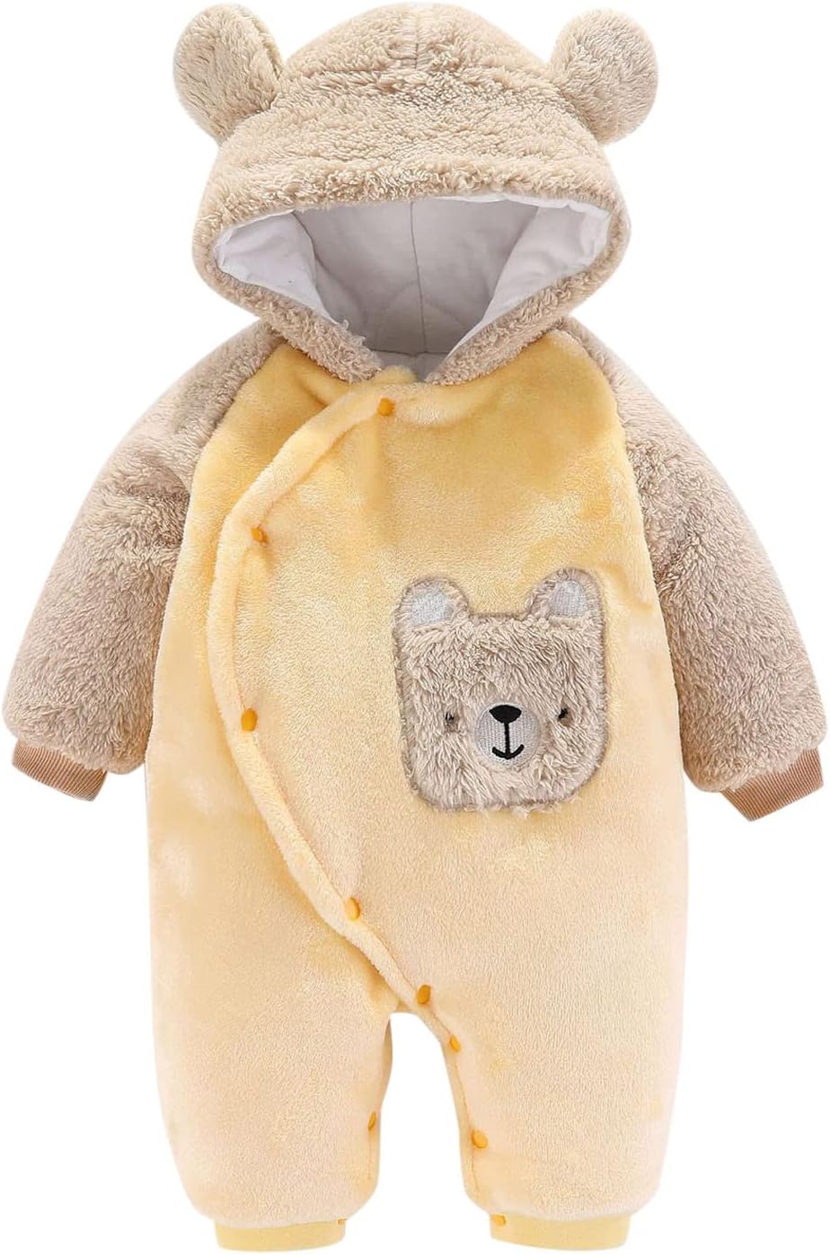 Winter Newborn Fleece C𝐚rtoon Jumpsuit S𝐡erpa Thermal Velour Hoodie Outfits Baby Warm Button Trendy Bodysuits Winter Newborn Fleece C𝐚rtoon Jumpsuit S𝐡erpa Thermal Velour Hoodie Outfits Baby Warm Button Trendy Bodysuits