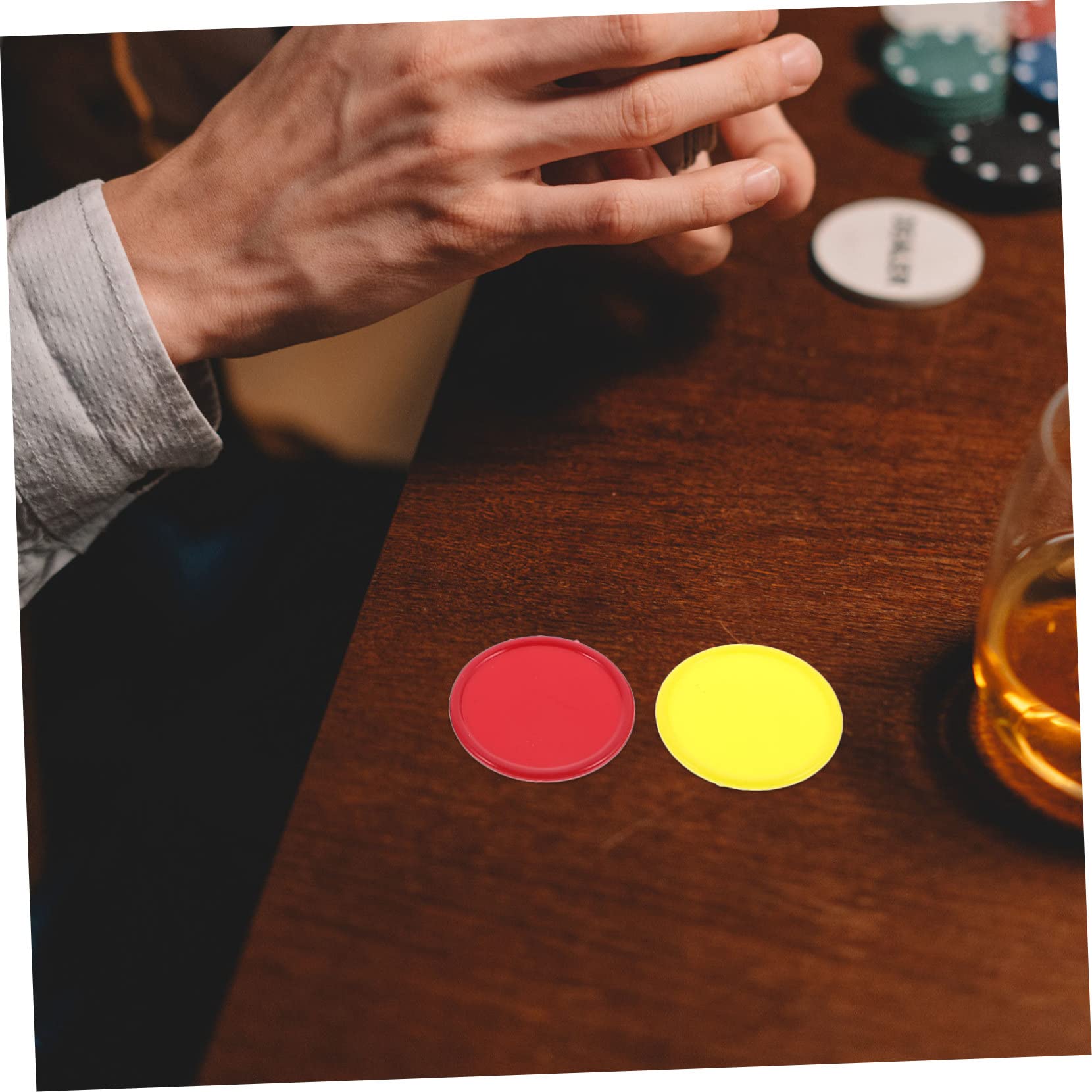 Toyvian Fiches Poker Plastico senza Bave 320 Pezzi Resistenti per Giochi di Carte e Poker per Ragazzo Ragazza e Scuola