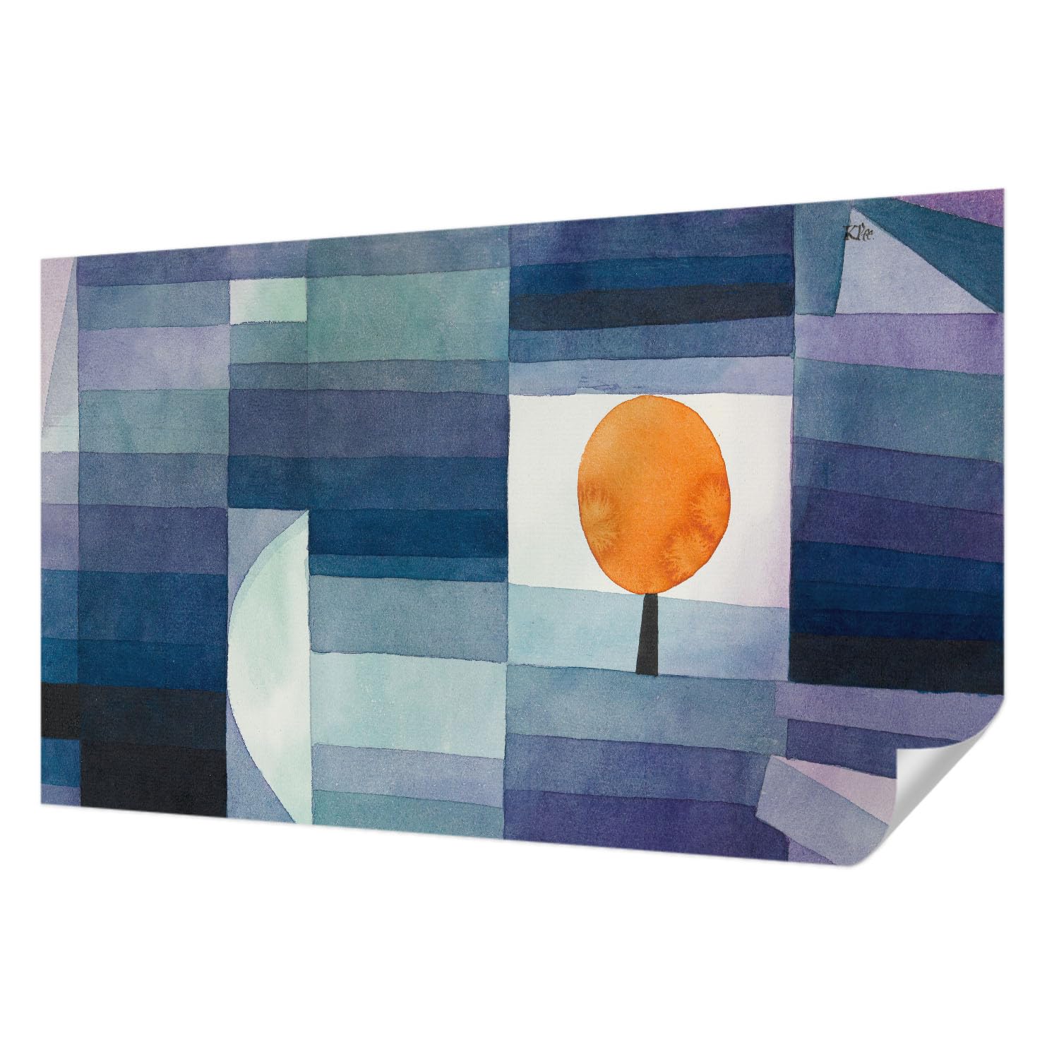 Décoration intérieure murale panoramique 416x254 cm avec arbre abstrait adhésif de chambre