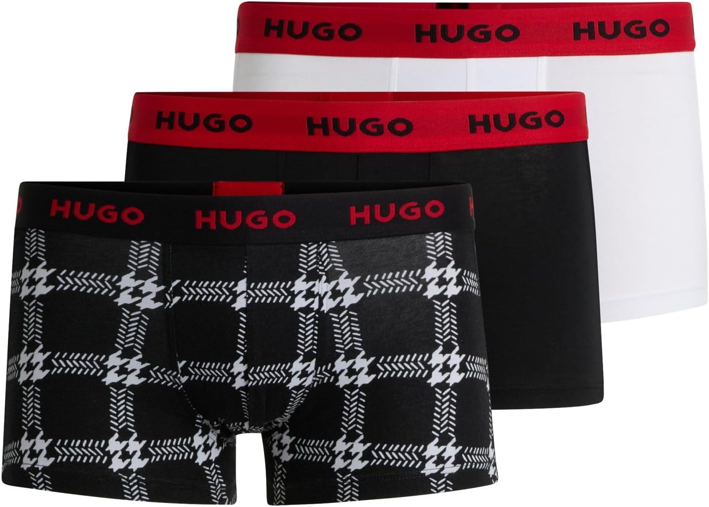 BOSS - Lot De Trois Boxers Courts En Coton Stretch Avec Taille Logotée