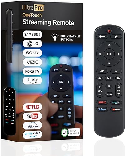 UltraPro OneTouch - Mando a distancia universal para Samsung TV, LG Control remoto universal para Smart TV, reemplazo remoto Roku, Vizio, Sony,