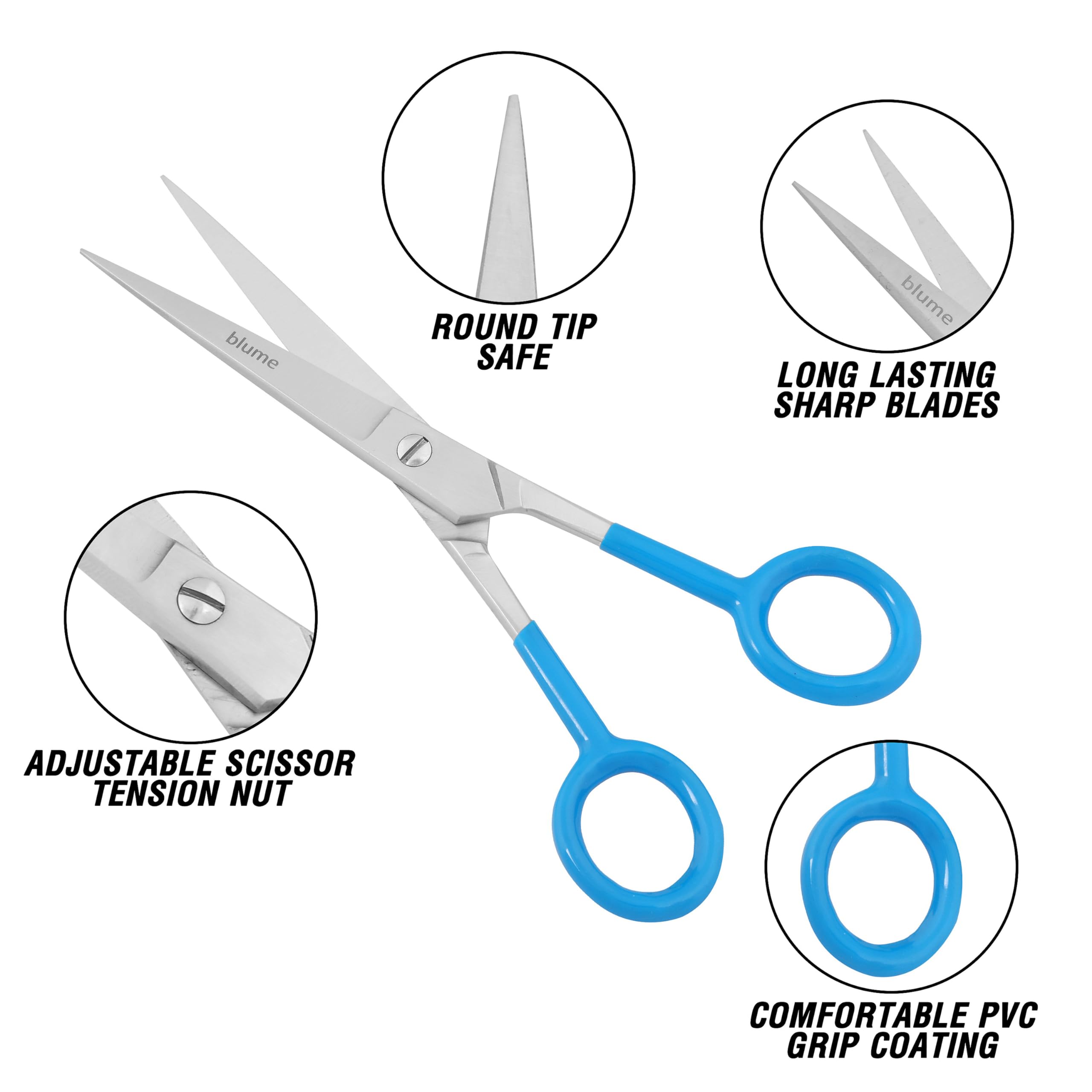 Tijeras de corte de pelo, peluquería, peluquería, peluquería, peluquería, tijeras de acero inoxidable para hombres, mujeres y niños, corte de pelo profesional, súper corte, agarre de PVC, acero