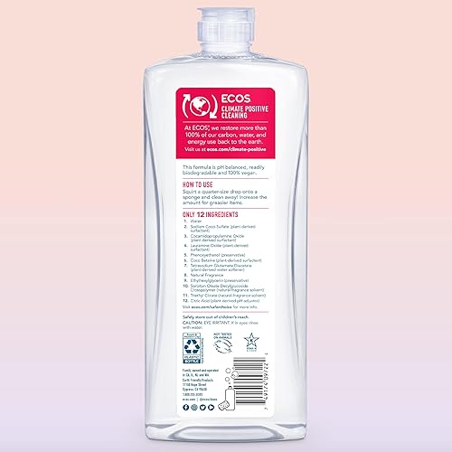 Miniatura 10 de ECOS, Jabón para platos de bambú y limón, 25 onzas líquidas