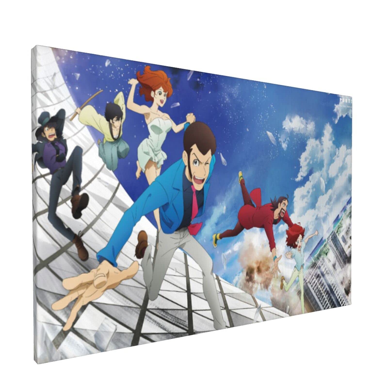 ルパン三世 セル画 背景画付き　木製フレーム付きすぐに飾れます。値下げします。 ルパン三世セル画