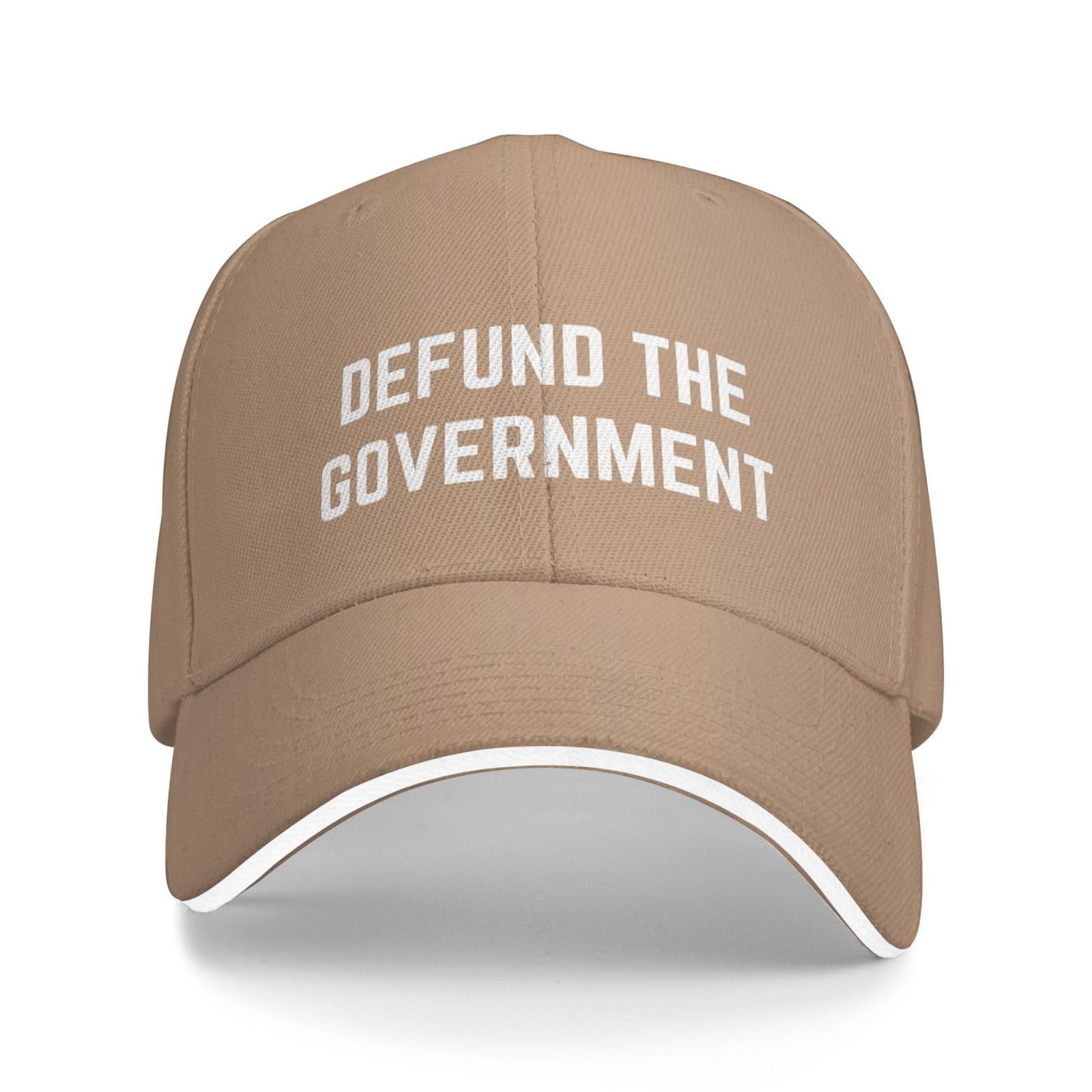 Melbrakin Defund The Government Hat F The Government Hat for Women Men Baseball Caps Natural