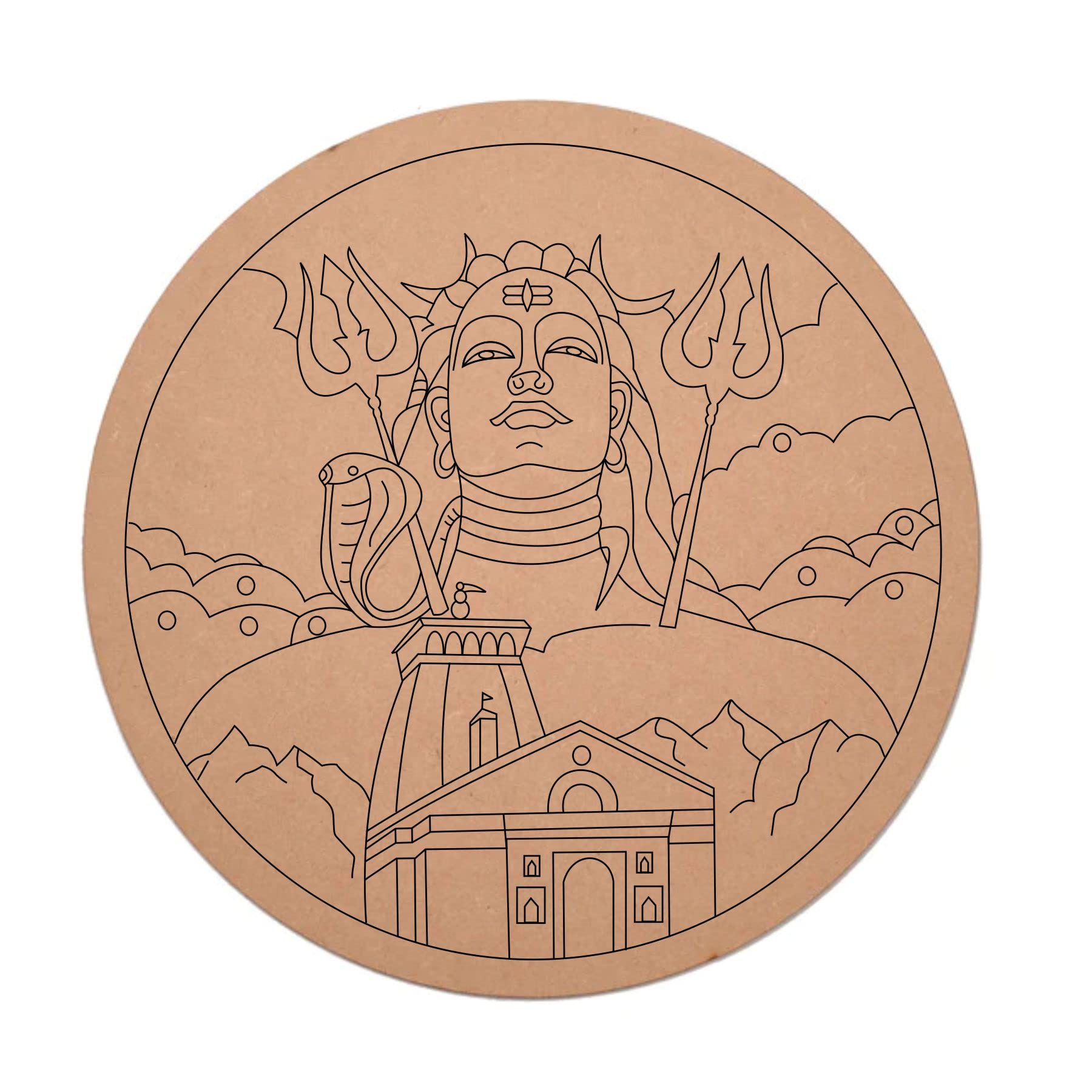 Asmi Collecions Adiyogi Premarked Blank MDF Wooden Base Cutouts for DIY Craft Work, Home Decoration (5 INCH)-image-45