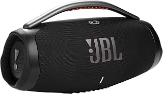 JBL Boombox 3 - Portable Bluetooth Speaker, Powerful Sound and Monstrous bass, IPX7 Waterproof, 24 Hours of Playtime, powerbank, JBL PartyBoost for Speaker Pairing (Black) (Renewed)