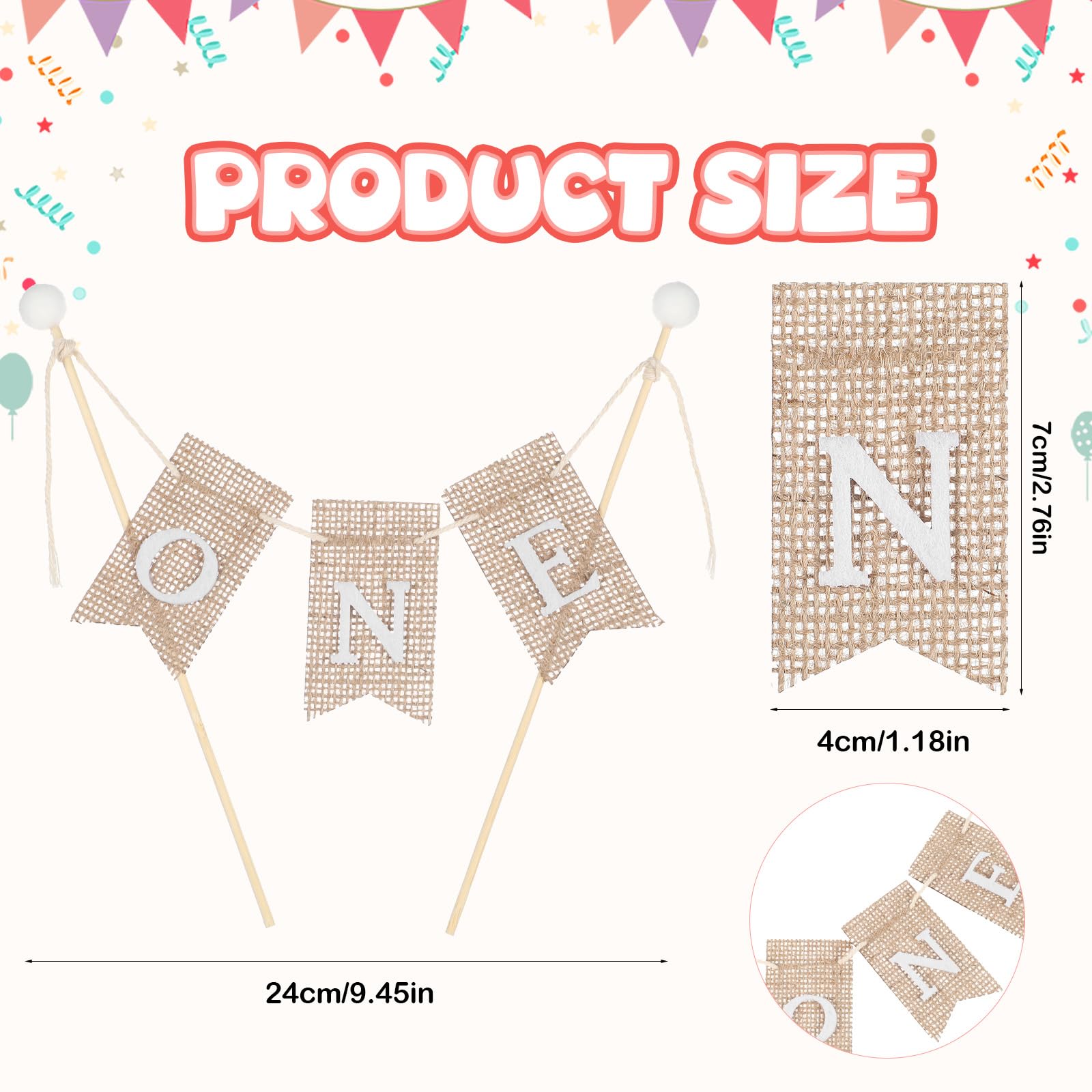 Handmade One Cake Topper, First Birthday Cake Topper, 1st Birthday Decorations, Photo Prop, Baby Shower, Best Birthdays Party Supplies