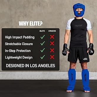 MMA Shin Pads for Muay Thai and Kickboxing, Protective Shin Guards with Instep Guard for Sparring and Training, for Adults, Kids, and Youth