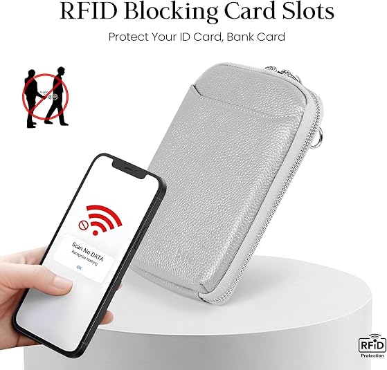 befen Echt Leer Kleine Crossbody Tassen Voor Vrouwen Cross Body Tas Portemonnees Mobiele Telefoon Portemonnee voor Reizen met RFID Kaartsleuven, Zwart, Small, Crossbody tas voor mobiele telefoon