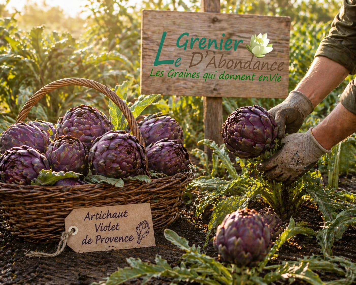 Le Grenier d'Abondance ARTICHAUT Violet de Provence Cynara scolymus 10 graines