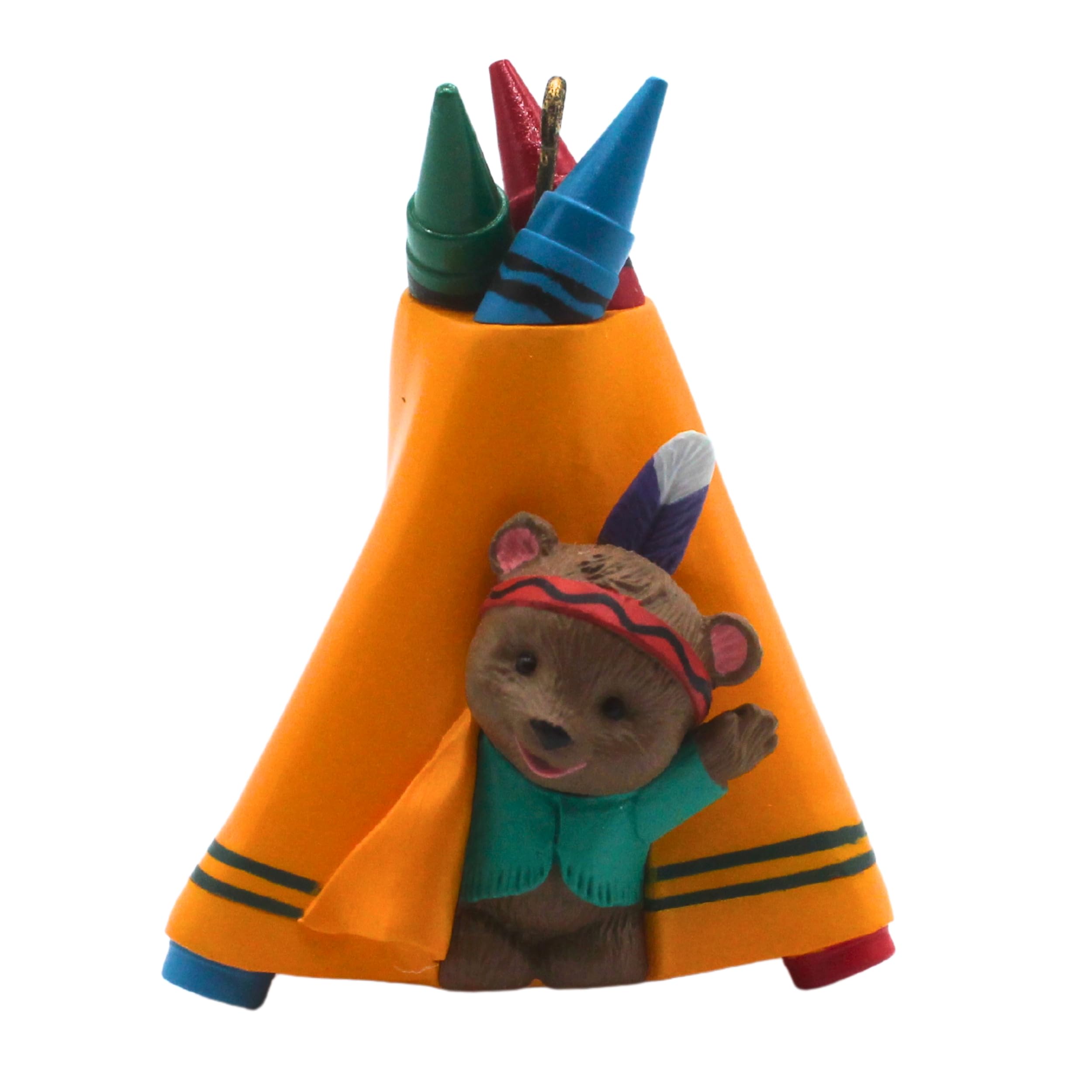 Crayón Sunny Tepee Crayola Hallmark adorno 1995 para reemplazar decoraciones aburridas de plástico