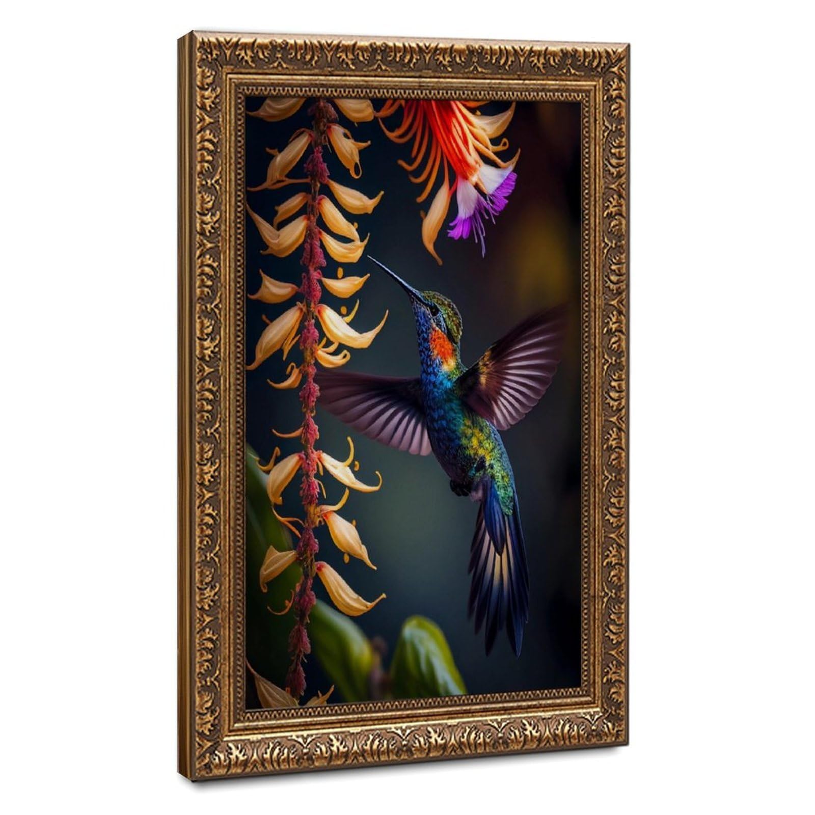 Bareronor Tropical Hummingbird Canvas Poster for Dorm Room Decor Gift