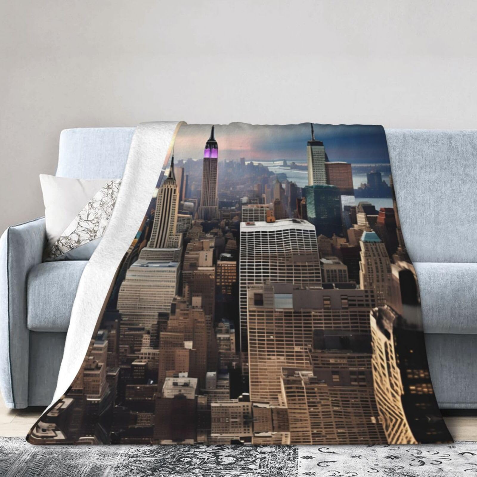 Couverture de voyage en flanelle pour soirées camping et moments cocooning