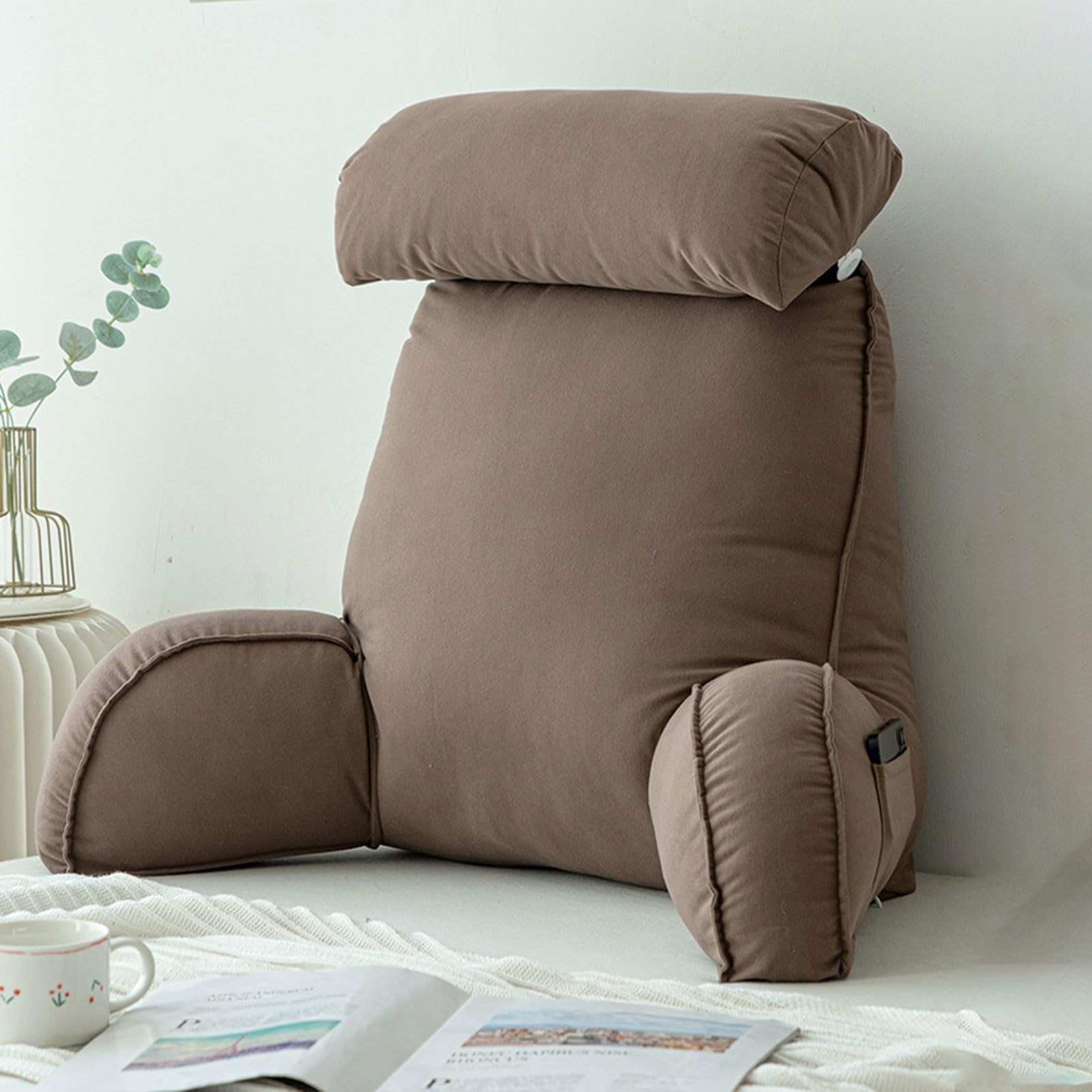 YKMYXZ support pillow， Relax With NeckArm Support Teens,and Kids For Bed Rest,Arm,Back,Pregnancy Lumbar & Head Neck Coccyx Lower Cushion(Coffee)