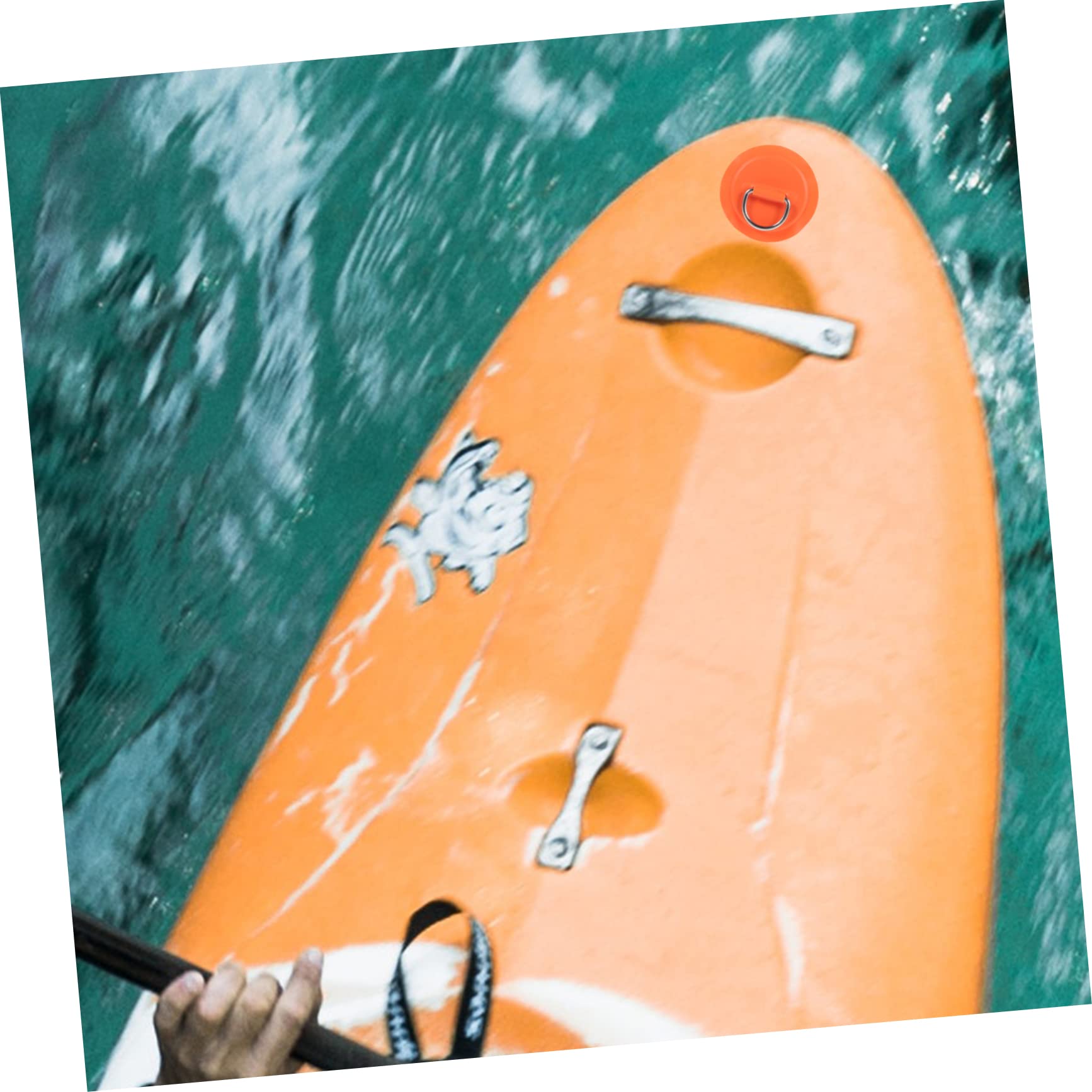 BESTonZON D-Ring Patch Satz aus PVC und Edelstahl 1 Bausatz für Kajak und Schlauchboot Leicht Robust für Deckrigging und Bootszubehör | Edelstahl und Nylon, Zuverlässige Verbindung, Leichtes Zubehör für Deck und Boot