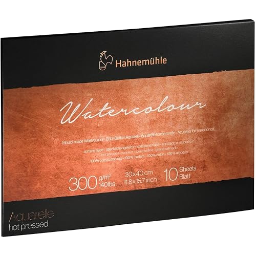 Hahnemuhle Collection Watercolor 300 Block Hot Pressed 9.5x12.6 Inches 300gsm