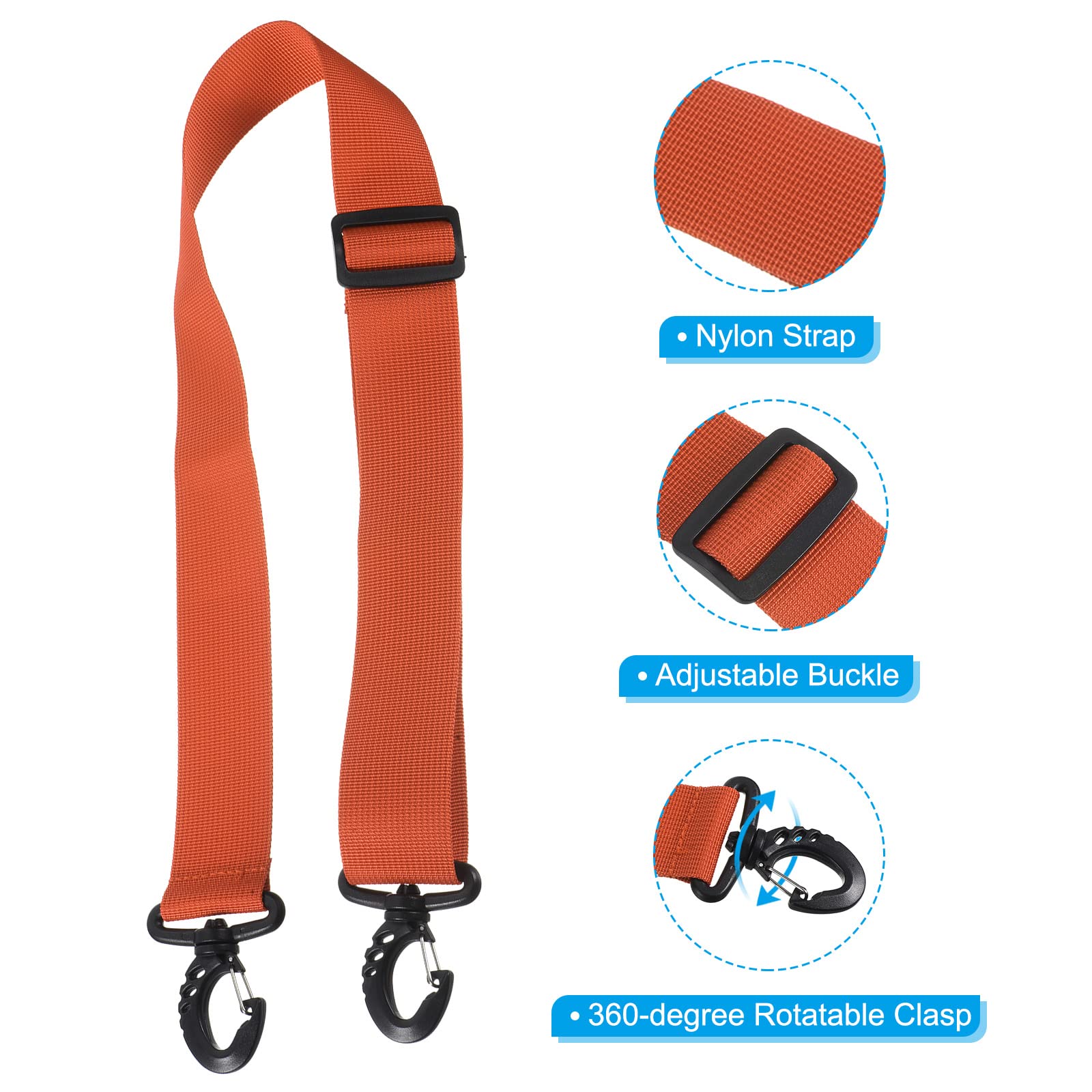 Lasuroa 2uds Correas Botas Esquí Con Bolsa Almacenamiento, Correas Portátiles Para Portaesquís Correas Mochila Correa El Hombro Correa Para Patines Correa Para Patines Accesorios Para Esquí(Naranja