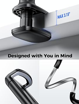 for Kindle Holder for Bed, for iPad Holder for Bed Desk, Gooseneck Tablet Stand Phone Holder with Flexible Arm & Clamp Compatible with iPad iPhone Kindle Paperwhite Accessories 4-12.9