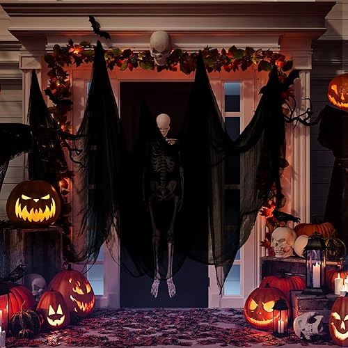 Miniatura 5 de Boao Decoraciones de Halloween, paño espeluznante de Halloween, muselina de algodón, gasa espeluznante para fiesta de Halloween, interiores y