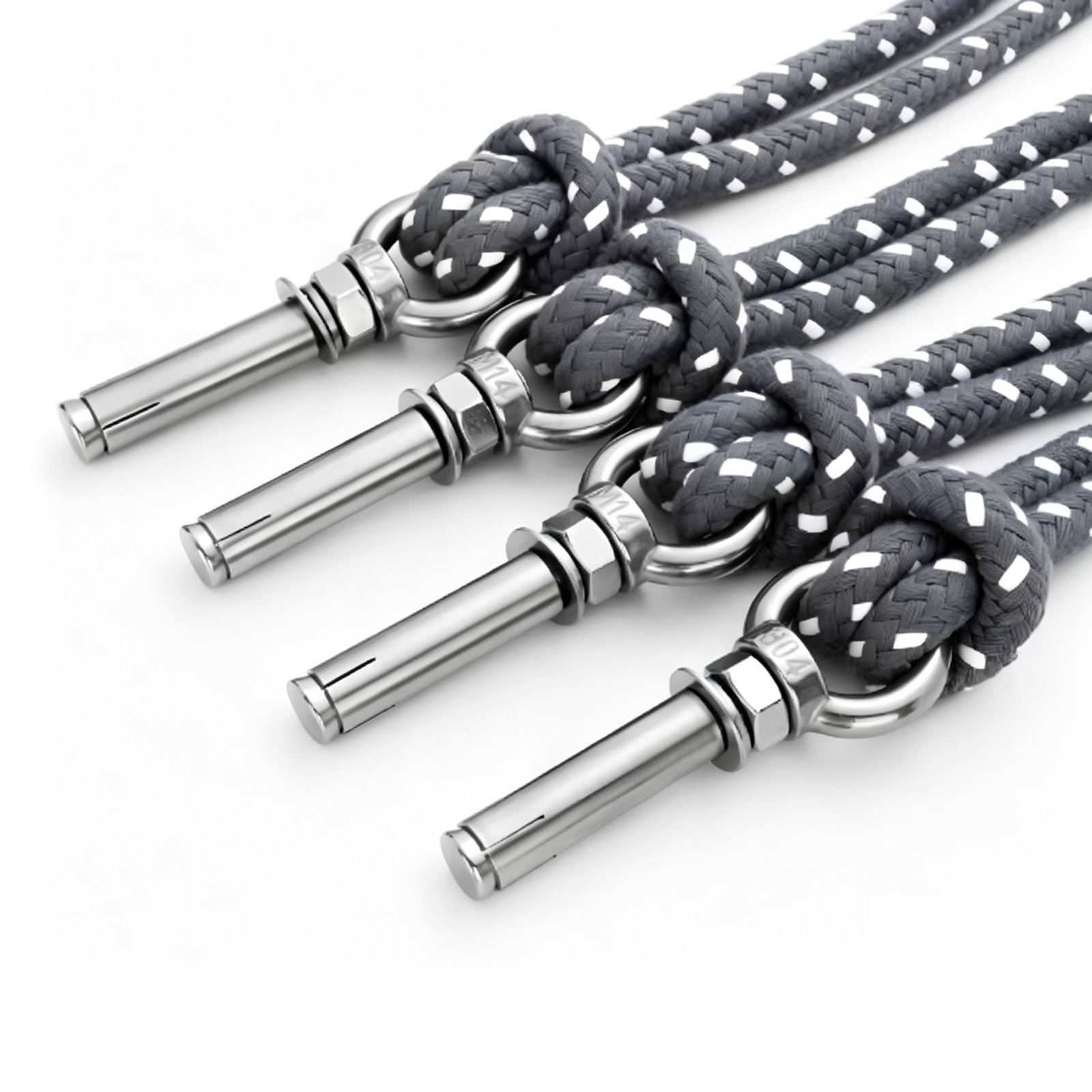 Set di corde da parete for yoga, cinghie in cotone resistente con ganci in acciaio inossidabile (include 4 corde in cotone)