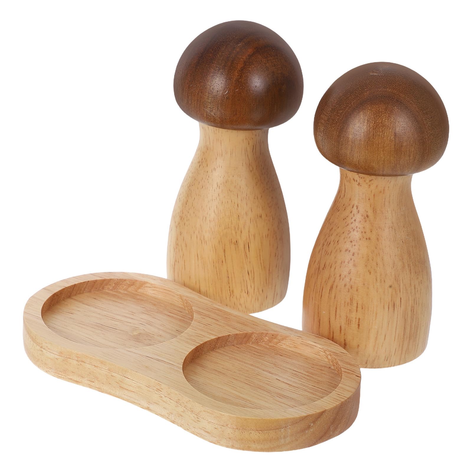 Ciieeo Pfeffermühle in Pilzform Manuell mit Verstellbarem Mahlwerk für Salz und Pfeffer für Küche und Esstisch 6X5cm
