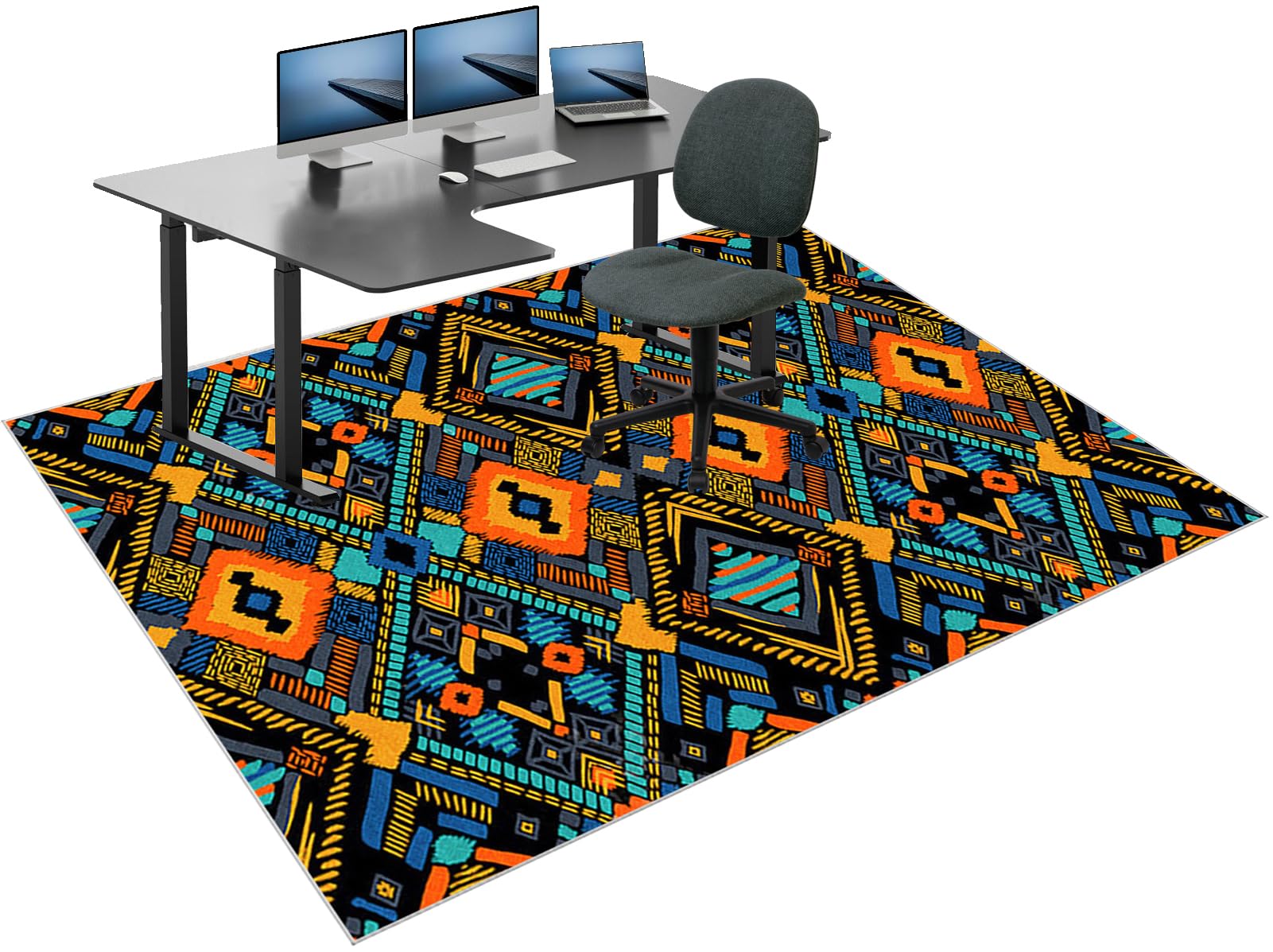 Heavy Duty Office Chair Mats, Office Floor Protector mat Large, Floor Mat for Office Chair Anti-skidding, Multi-Purpose Desk Chair Mat, Chair Rolling Mat, Computer Chair Rug 180 x 230 cm