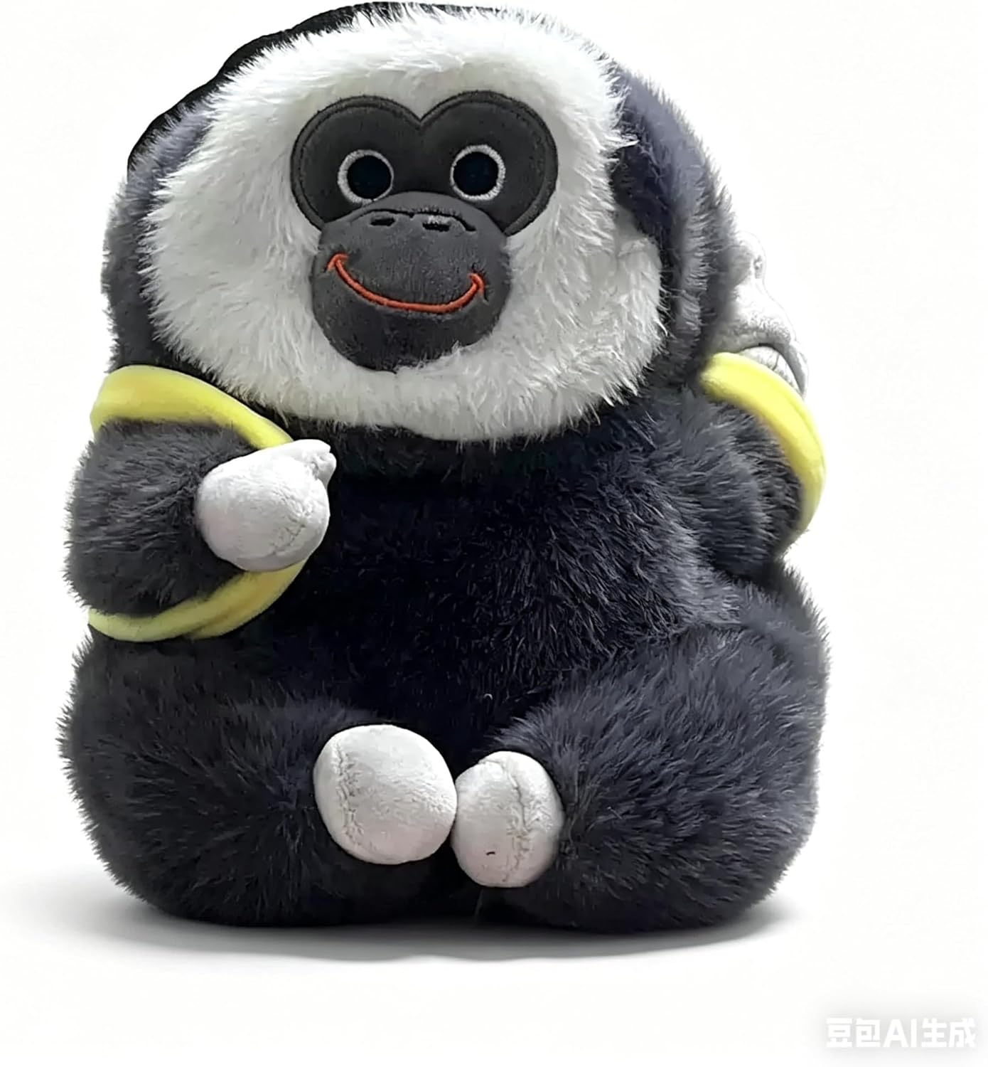 Monkey Banana Rock Climbing Chalk Bag, Fun Plush Animal Chalk Pouch with Drawstring, Adjustable Waist Belt for Indoor Outdoor Bouldering Sport Climbing