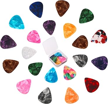 Guitar Picks Variety Pack, 21 Pcs Celluloid Picks for Acoustic Guitar
