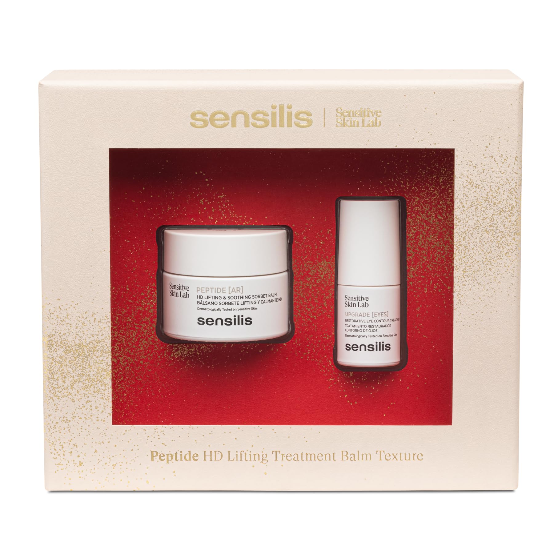 Sensilis - Pack Peptide Tratatamiento Lifting, Incluye Bálsamo Peptide AR 50 ml y Contorno de Ojos Upgrade Eyes 15 ml, Hidrata, Calma, Reafirma y Reduce Bolsas y Ojeras