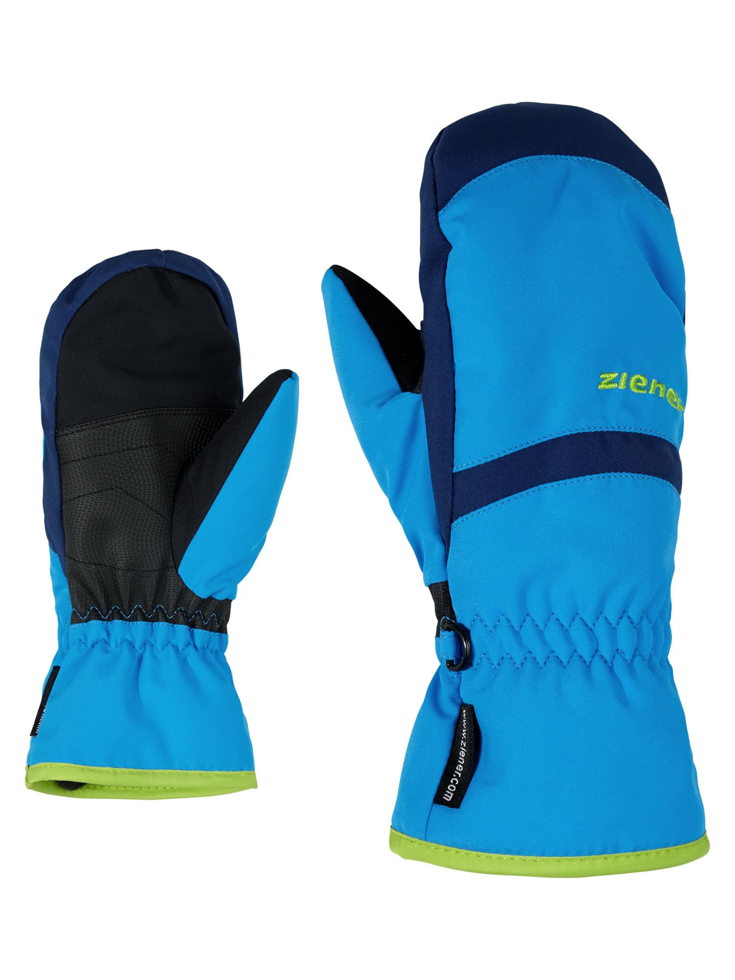 Ziener Lejanos AS Children's Ski Gloves/Winter Sports, Waterproof, Breathable, Persian Blue, 6.5 (L)