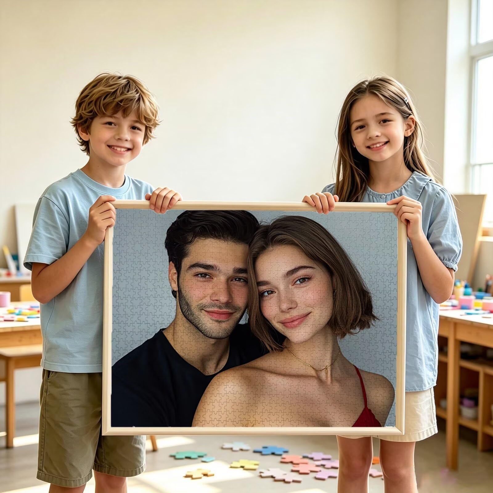 Spersonalizowane puzzle, niestandardowe drewniane puzzle fotograficzne