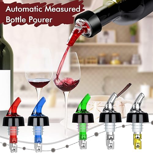 Miniatura 2 de Vertedor automático de botellas de licor, dispensador de inyección rápida, boquilla de licor de 1 onza para alcohol, vino, licores, herramientas de