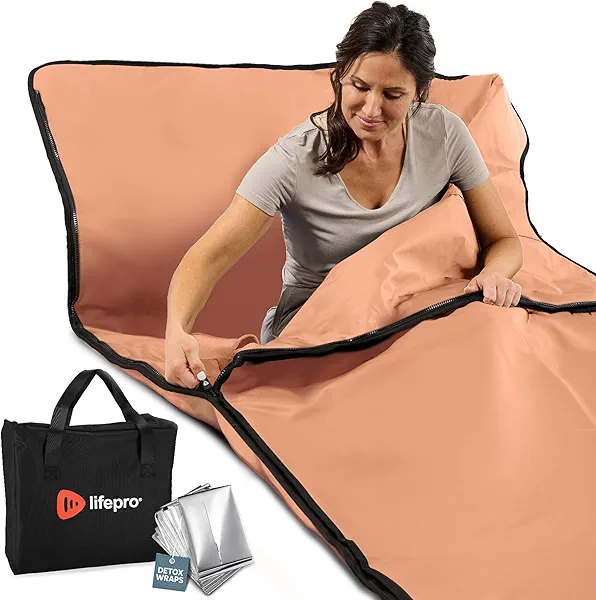 LifePro RejuvaWrap Far Infrared Sauna Blanket for Detox & Relaxation – Available in 5 Colors & 3 Models – Portable Sauna Blanket Infrared for Muscle Relief, Circulation & Recovery – 9 Heat Levels