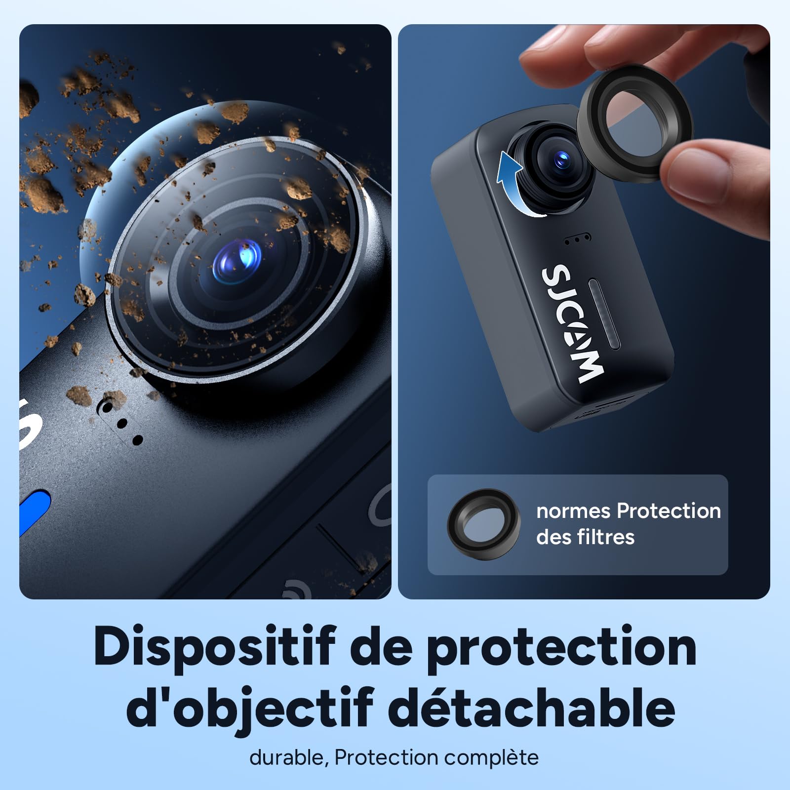 SJCAM C110Plus Mini Caméra Vlog Sport 4K sans Carte, Caméra Corporelle 170° FOV, Enregistrement Audio et Vidéo, 8X Zoom, Stabilisation 6 Axes, Caméra Action pour Cyclisme, Moto, Famille, Voyage, Noir