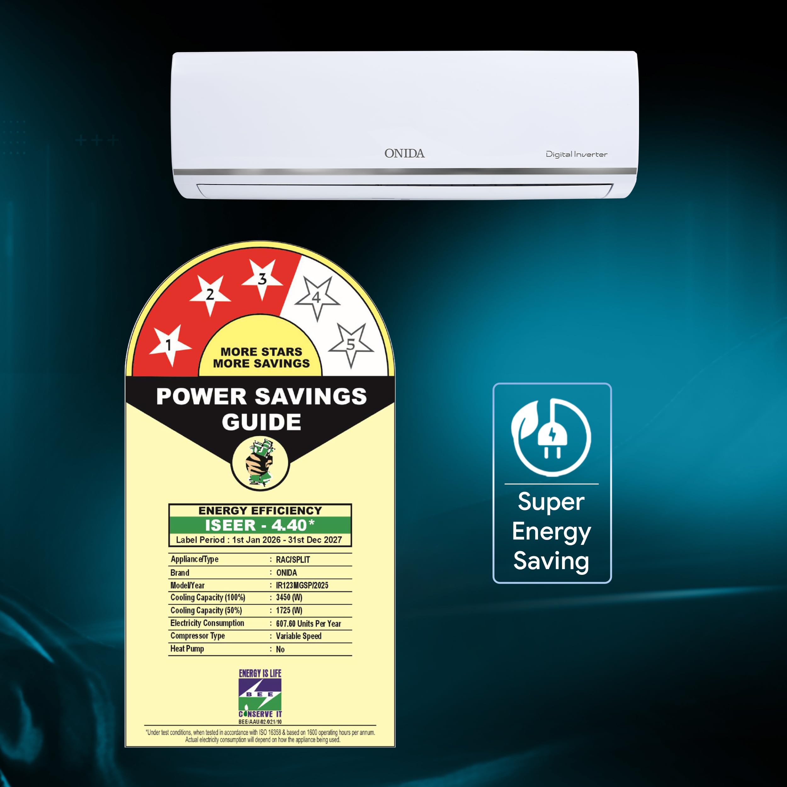 Onida 1 Ton Split AC - Energy Efficient Cooling -12