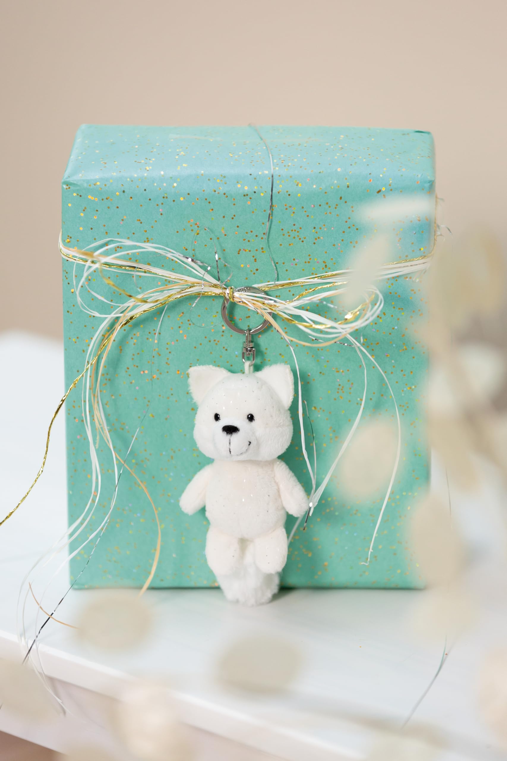 NICI Cuddly toy polar fox Vanja 10cm wiggling GREEN, White - Image 4
