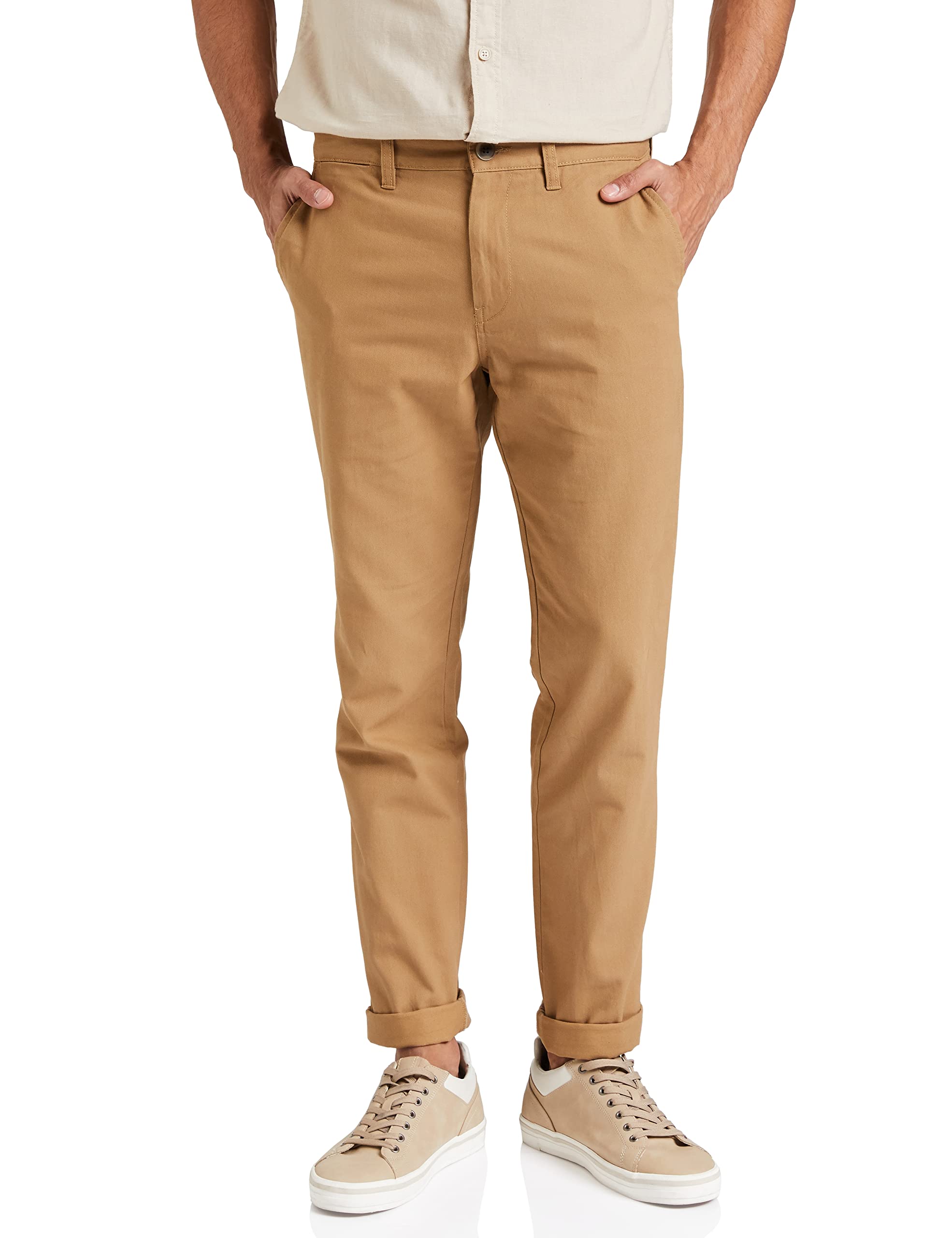 Amazon Brand - SymbolMen's Casual Regular Fit Cotton Pants | Chinos | Trousers