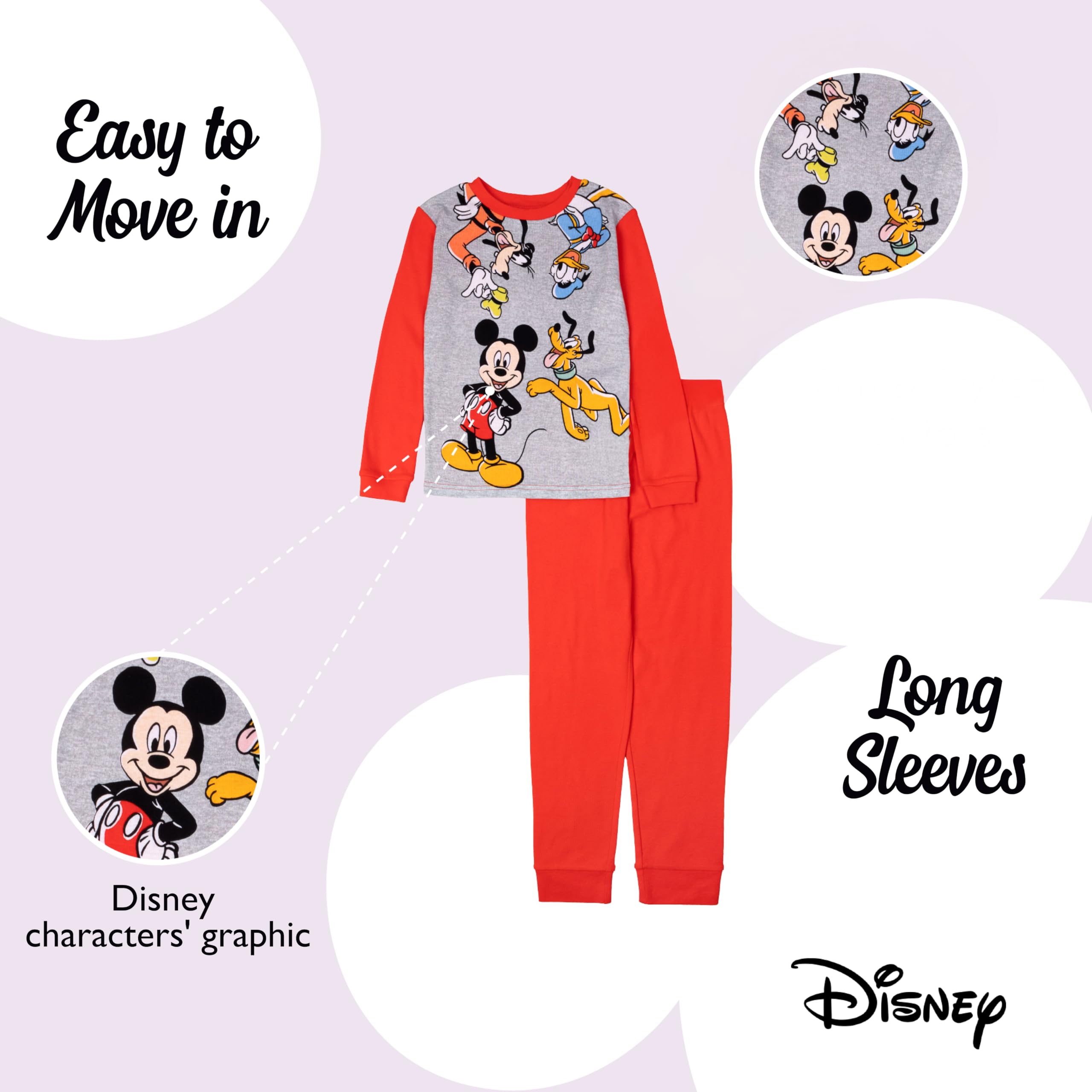 Disney Set di Pigiama (Pacco da 2) Bambini e Ragazzi