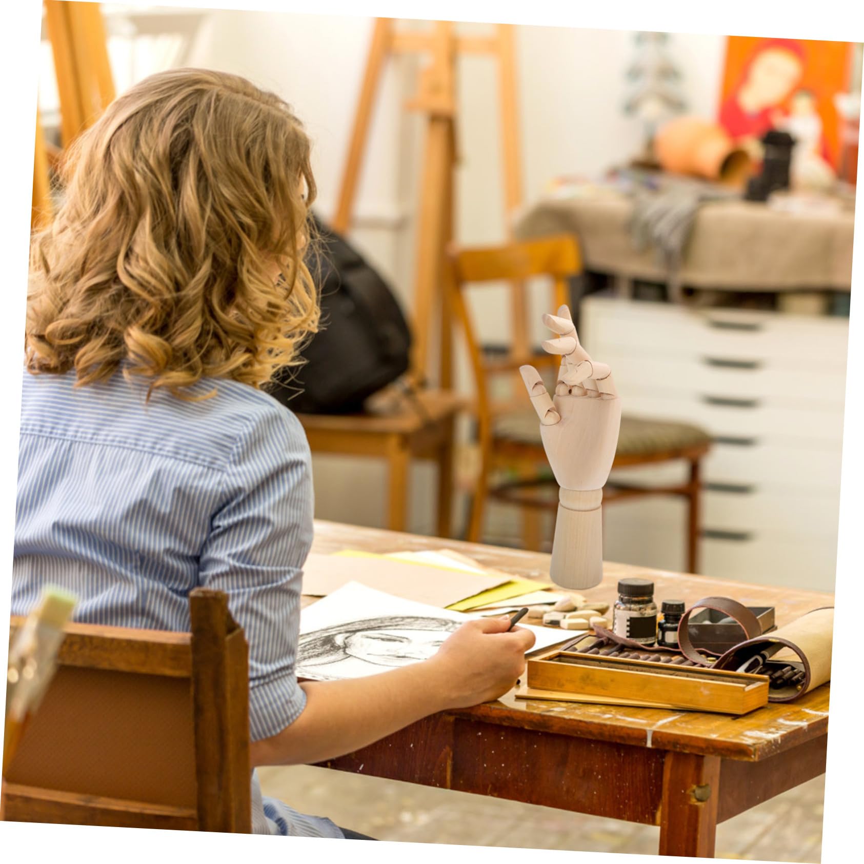 Bewegliches Handmodell mit Flexiblen Fingergelenken für Kunstwerke und Schreibtischdekoration Vielseitig Formbar
