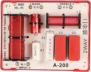 180W 2 Way Crossover, High Power Audio Speaker Crossover, Treble Bass Frequency Divider Module Distributor Board, Dual Frequency Dividing HiFi Sound Filter Audio Module Board