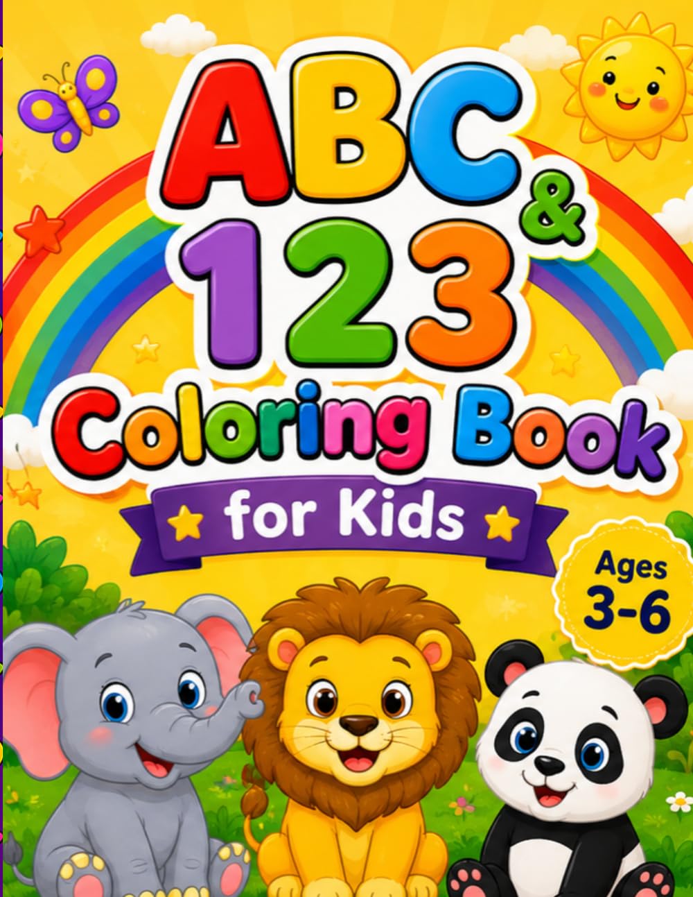ABC & 123 Coloring Book for Kids: Fun Animals, Numbers, and Puzzle Activities for Ages 3–6