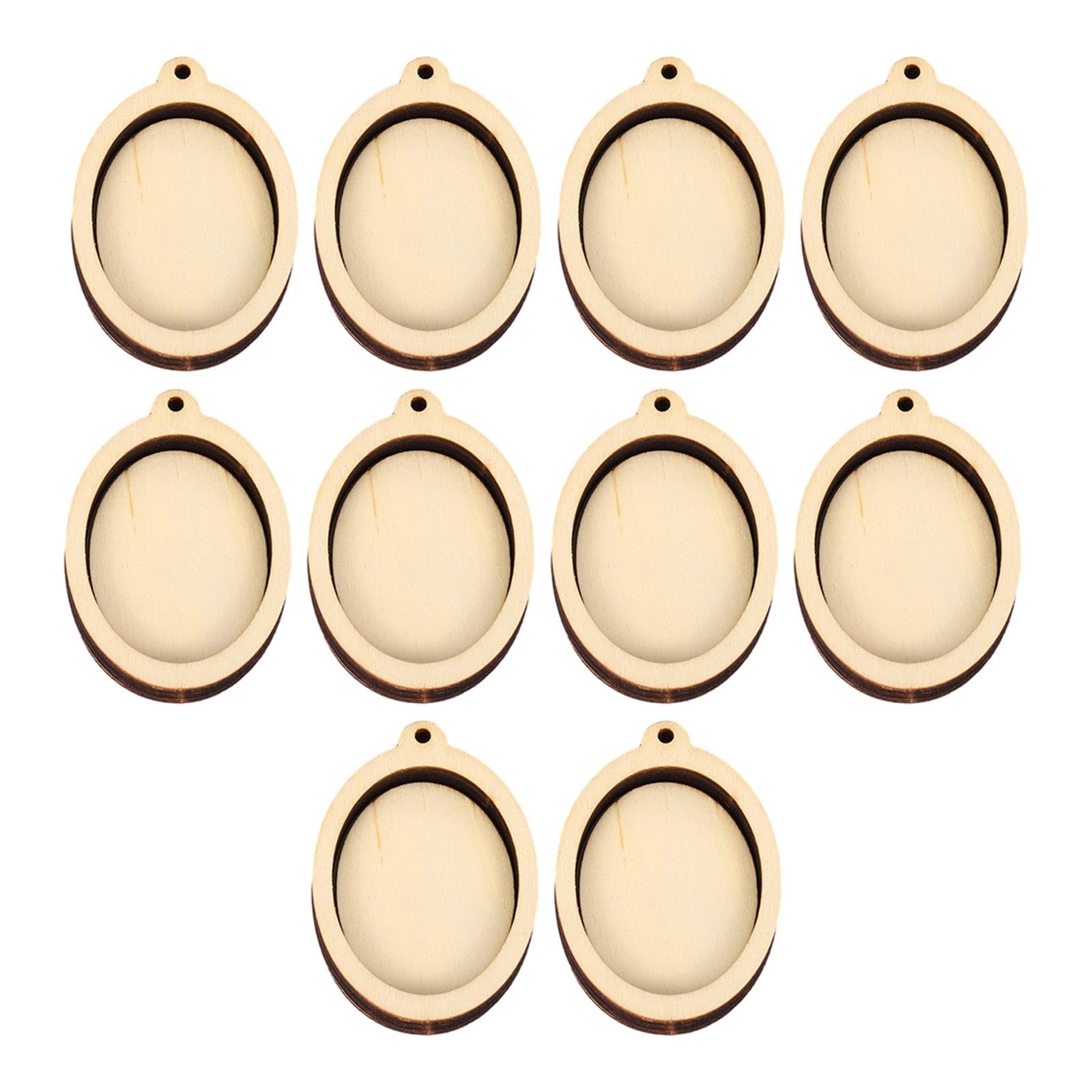 CB®10x Mini Embroidery Hoops Display Frame for Pendant Festivals Decoration DIY Oval|Crafts | Needlecrafts & Yarn | Embroidery & Cross Stitch |10 Pieces Wooden Embroidery Hoops-picture-16