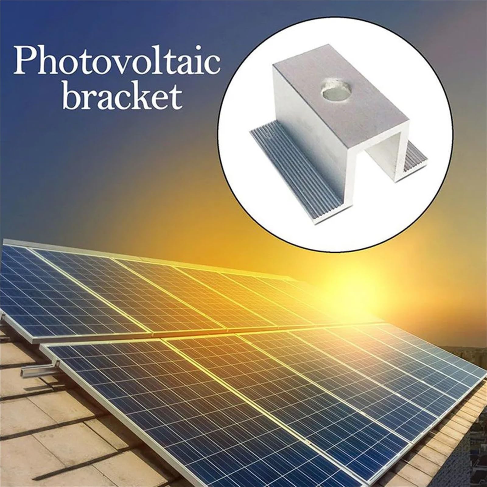 Supporti per pannelli solari, morsetti centrali fotovoltaici, clip di pulizia per telaio altezza 25-50 mm, accessori di alimentazione in lega di alluminio (80 mm)